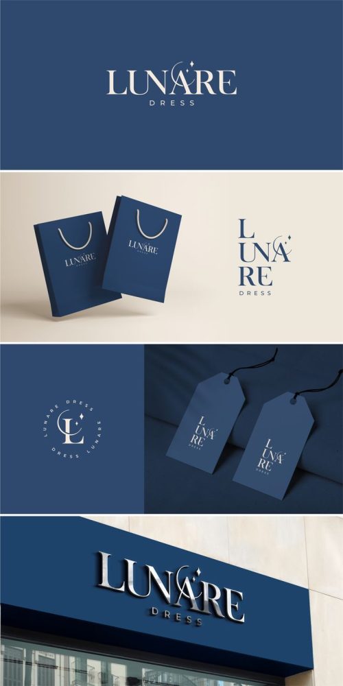 Lunare Dress clothing Company Logo brand